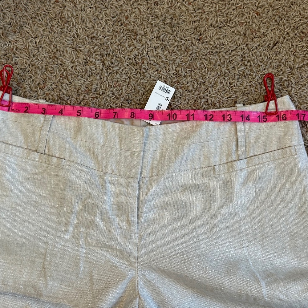 The Limited Cassidy Fit Beige Shimmer Pants - 8R Lined - Picture 2 of 16